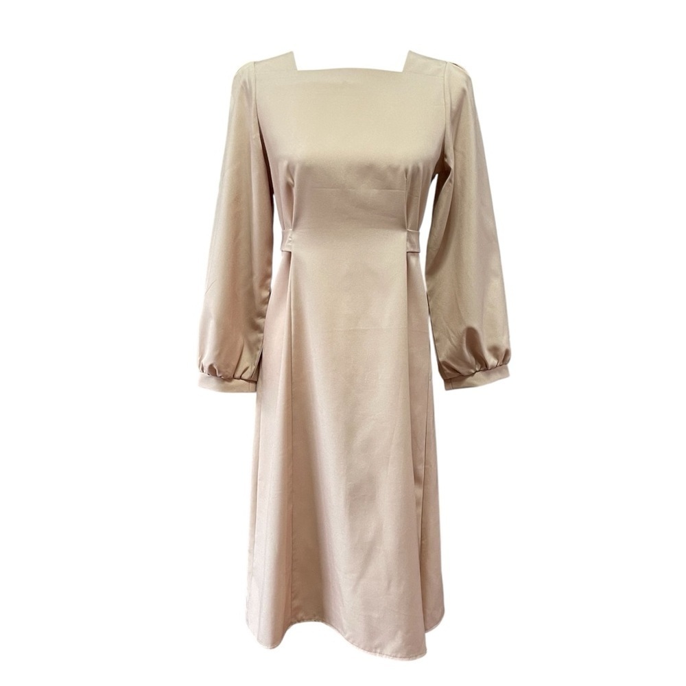 E;ann Tan Peasant Dress US M